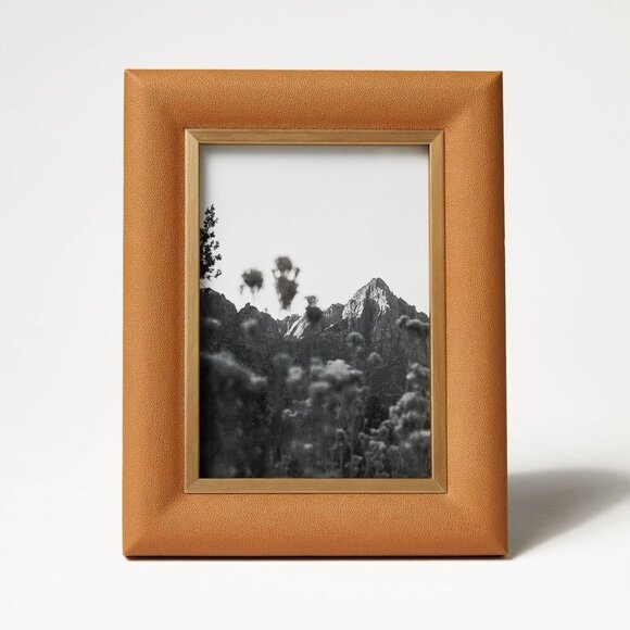 5x7 Shagreen Wrapped Single Image Table Frame Almond - Threshold Studio McGee - Picture 3 of 6